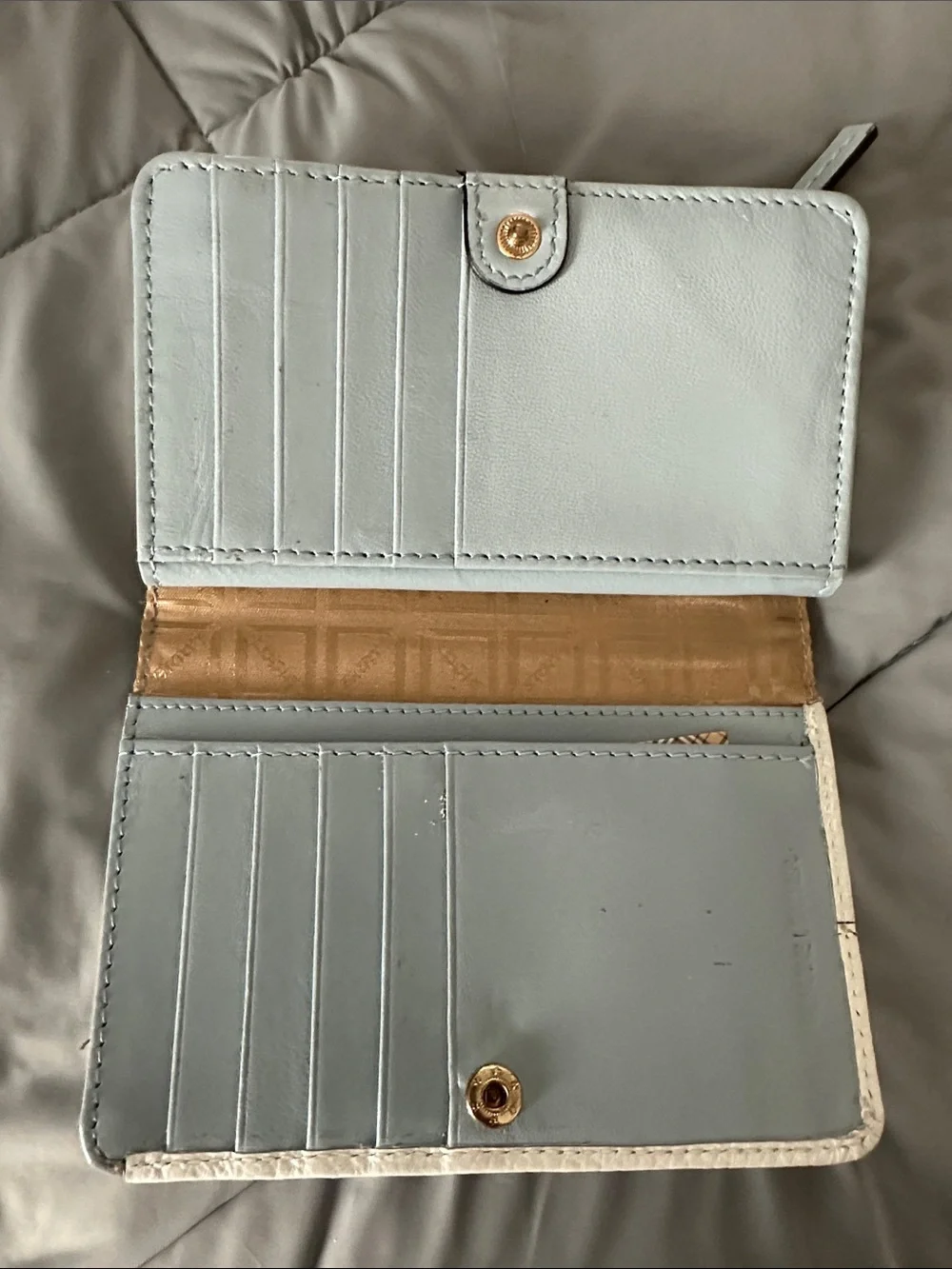 Lodis White Pebbled Leather Zip Wallet